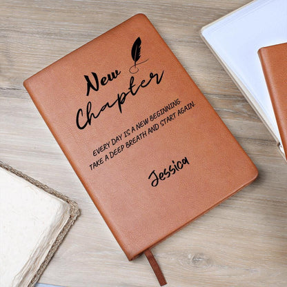 New Chapter Personalized Leather Journal – Retirement Gifts – view 10