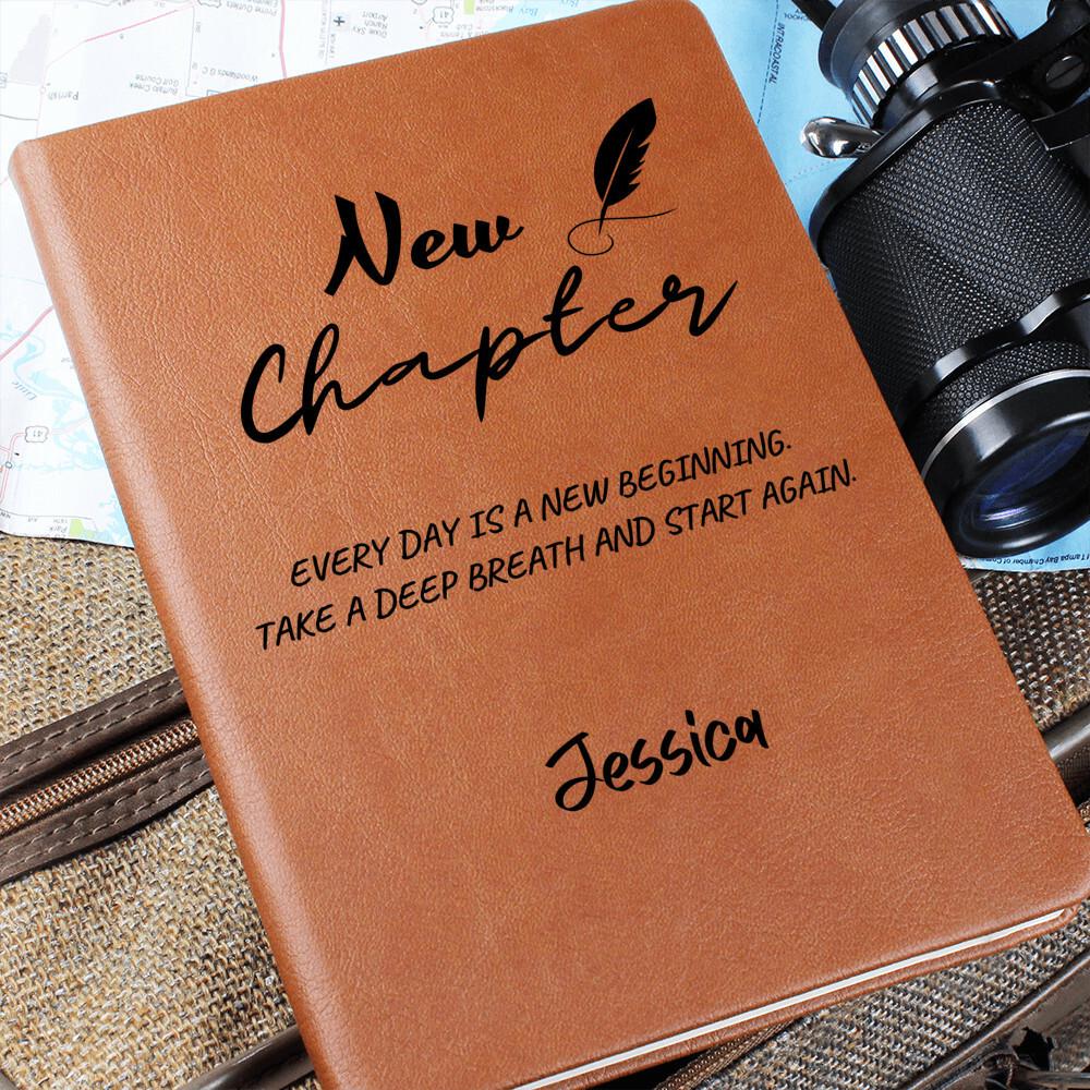 New Chapter Personalized Leather Journal – Retirement Gifts