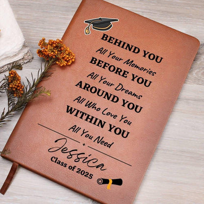 Personalized Graduation Gift Vegan Leather Journal – Grad Gift for her