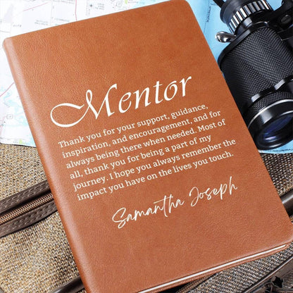 Personalized Mentor Appreciation Leather Journal – Gift for Mentor – view 2
