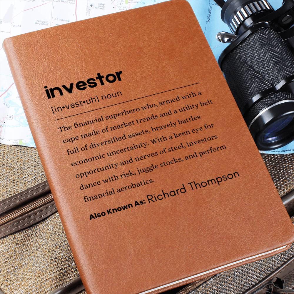 Personalized Investor Definition Journal – Gift for Day Trader – view 3