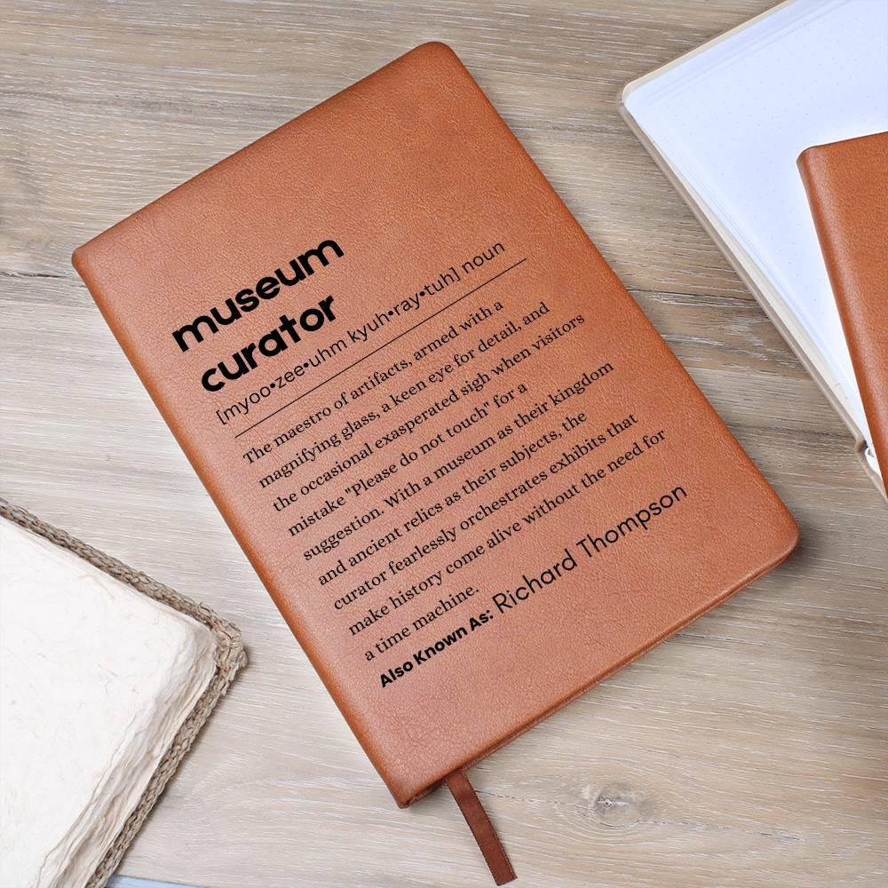Museum Curator Definition Leather Journal – Gift for Museum Curator – view 8
