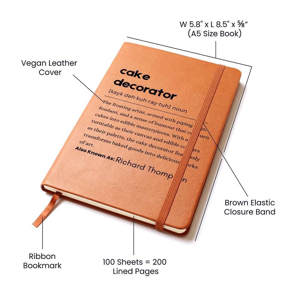 Personalized Cake Decorator Definition Journal – Gift for Baker – view 4
