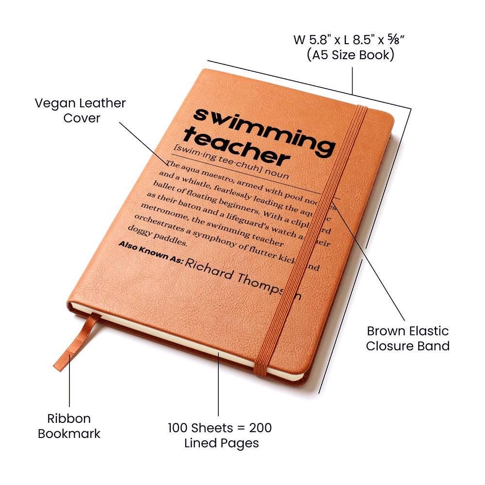 Swimming Teacher Definition Journal – Thank You Gift – view 2