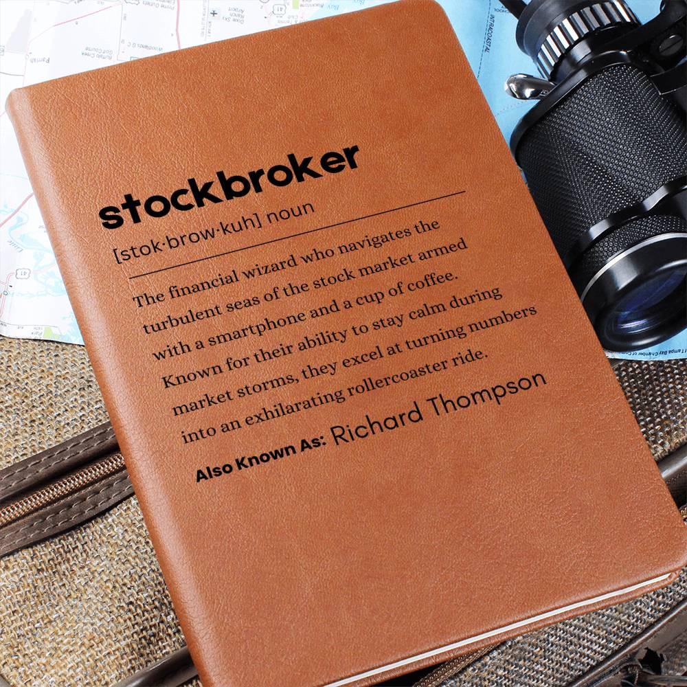 Personalized Stockbroker Definition Journal – Gift for Stock Broker – view 8