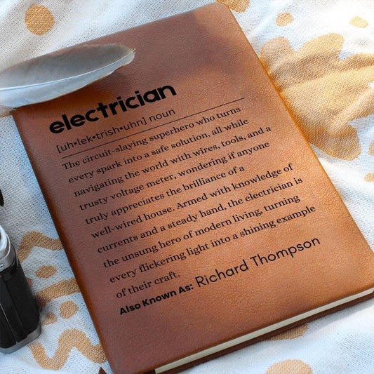 Electrician Definition Journal – Personalized Electrician Notebook