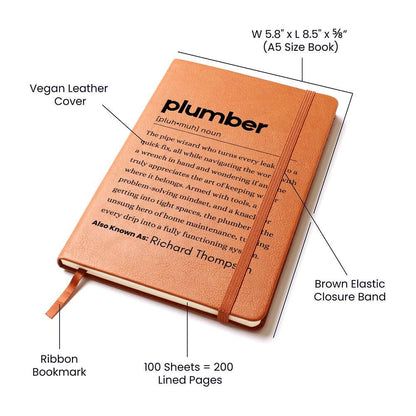 Personalized Plumber Definition Journal – Plumbing Gift – view 4