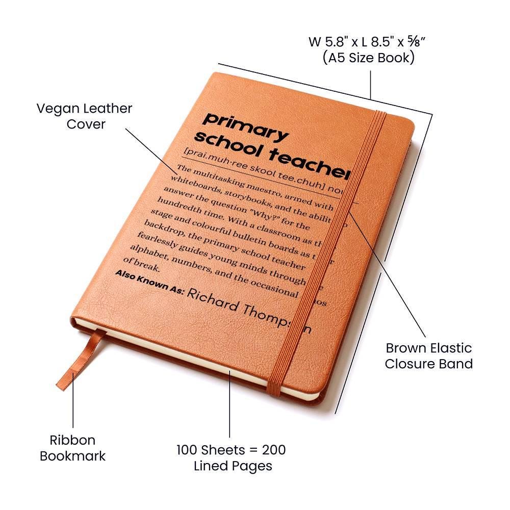 Primary School Teacher Definition Journal – Gift for teacher – view 4