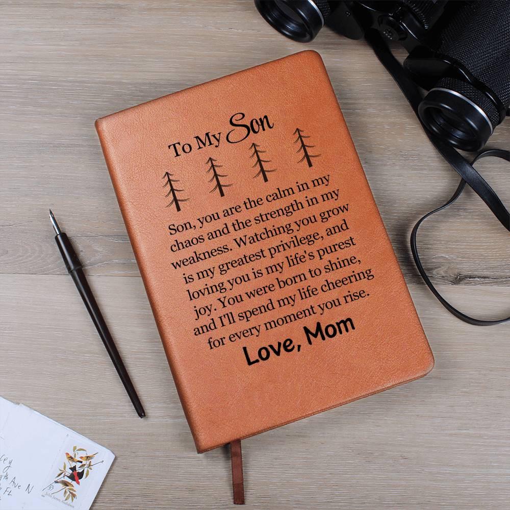 To My Son Personalized Leather Journal – Son gift from Mom – view 9