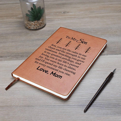 To My Son Personalized Leather Journal – Son gift from Mom – view 8