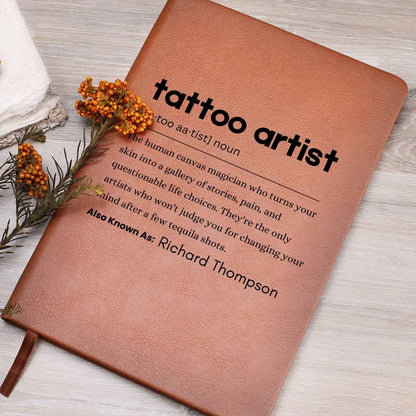 Tattoo Artist Personalized Definition Journal – Gift for Tattooist – view 4