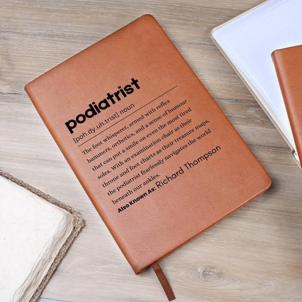 Podiatrist Personalized Definition Leather Journal – Christmas Gifts – view 9