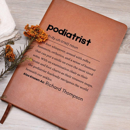 Podiatrist Personalized Definition Leather Journal – Christmas Gifts – view 8