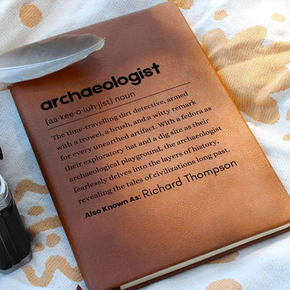 Archaeologist Personalized Definition Leather Journal
