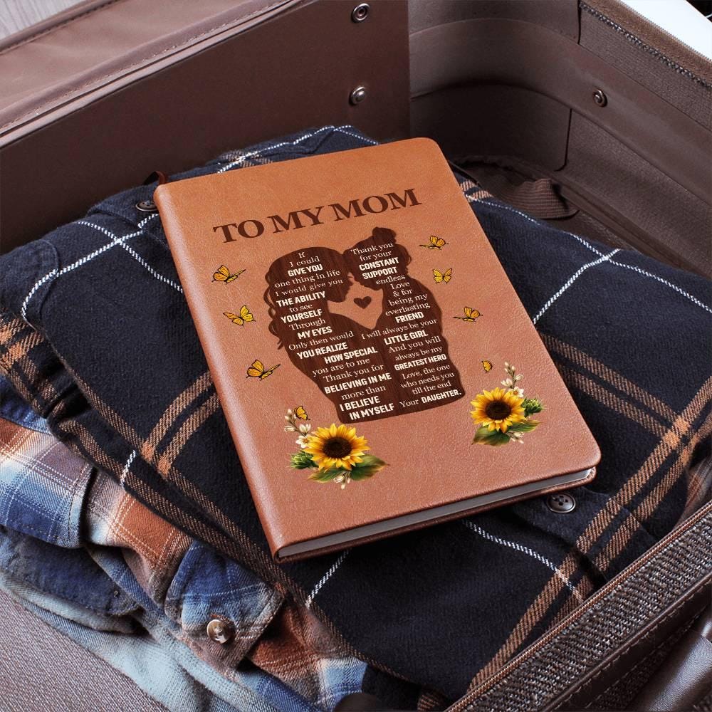 To my mom sunflower leather journal – Mothers day gifts – view 8