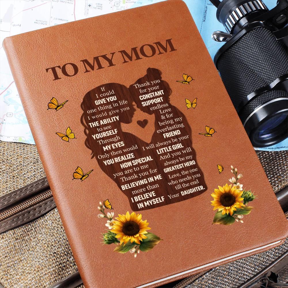 To my mom sunflower leather journal – Mothers day gifts – view 2