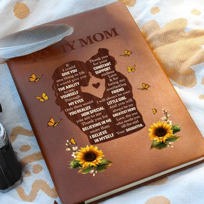 To my mom sunflower leather journal – Mothers day gifts – view 5