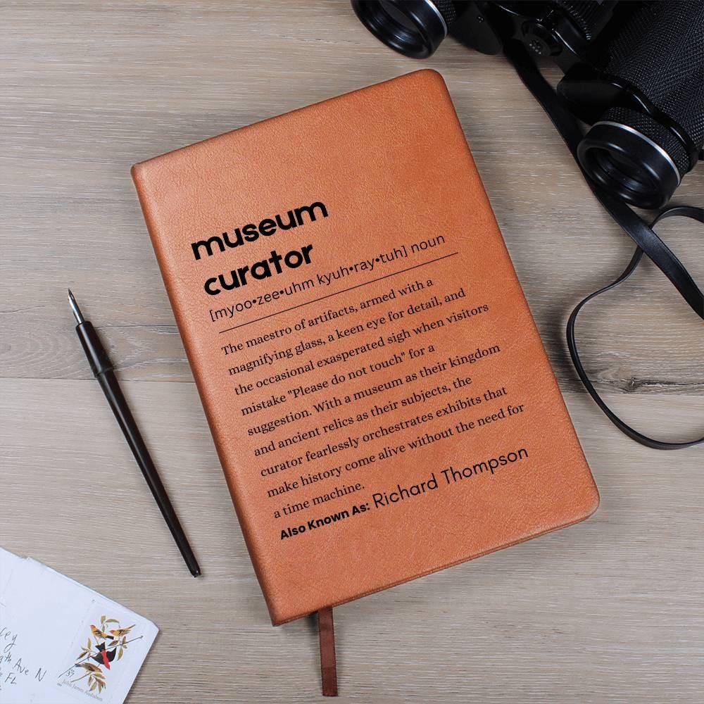 Museum Curator Definition Leather Journal – Gift for Museum Curator – view 5