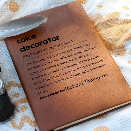 Personalized Cake Decorator Definition Journal – Gift for Baker