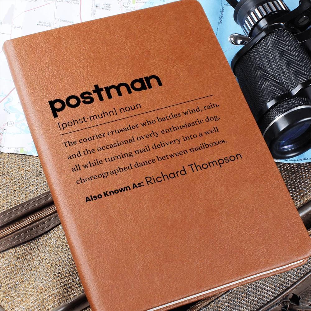 Postman Definition Journal – Personalized Mailman Appreciation Gifts – view 3