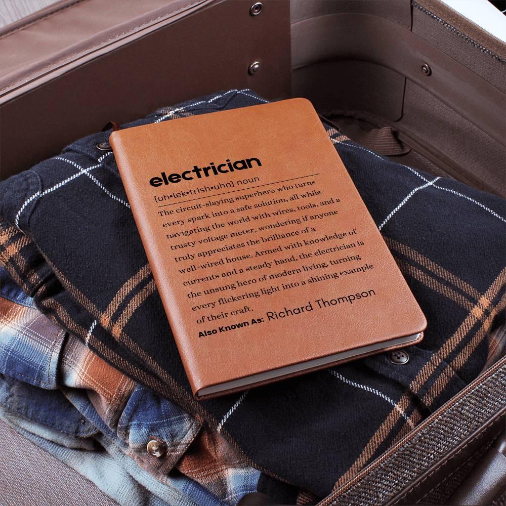 Electrician Definition Journal – Personalized Electrician Notebook – view 9