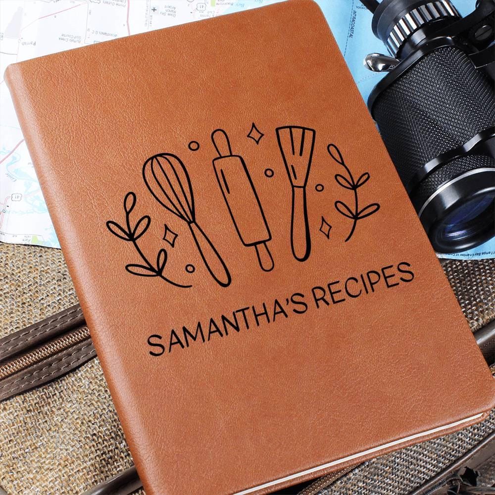 Personalized Recipe Leather Journal – Gifts for Chef – view 9