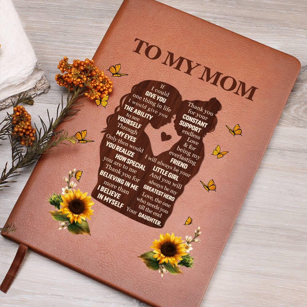 To my mom sunflower leather journal – Mothers day gifts