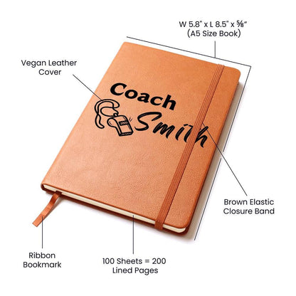 Personalized Coach Leather Journal – Gifts for Coach – view 3