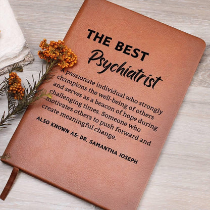 Personalized Psychiatrist Leather Journal – Gifts for Psychiatrist – view 2