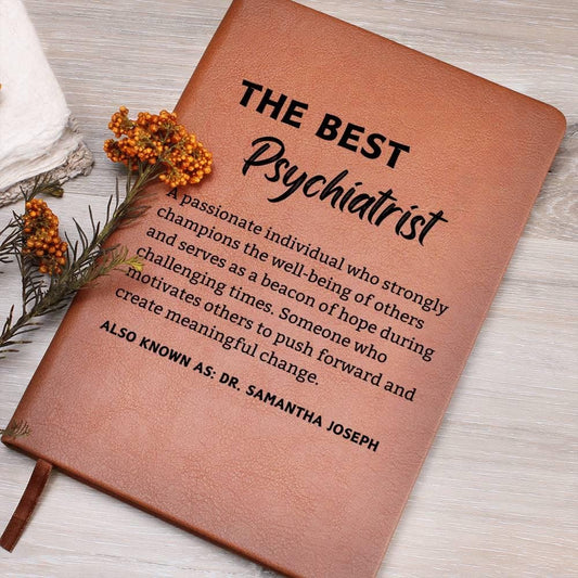 Personalized Psychiatrist Leather Journal – Gifts for Psychiatrist – view 2