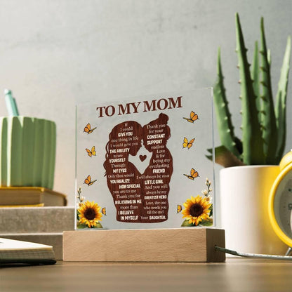 To My Mom Acrylic Plaque Gift from Daughter – Mother’s Day Gifts – view 4