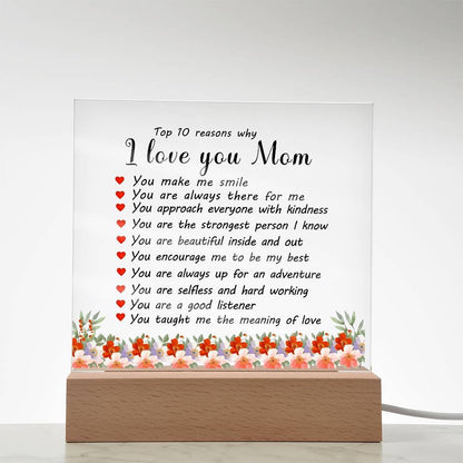 10 Reasons why Mom personalized Acrylic Plaque – Mothers Day gifts – view 10