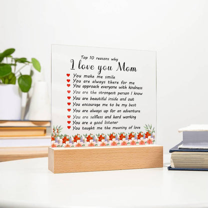 10 Reasons why Mom personalized Acrylic Plaque – Mothers Day gifts – view 3