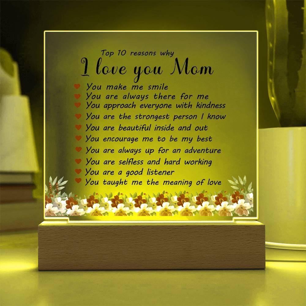 10 Reasons why Mom personalized Acrylic Plaque – Mothers Day gifts – view 5