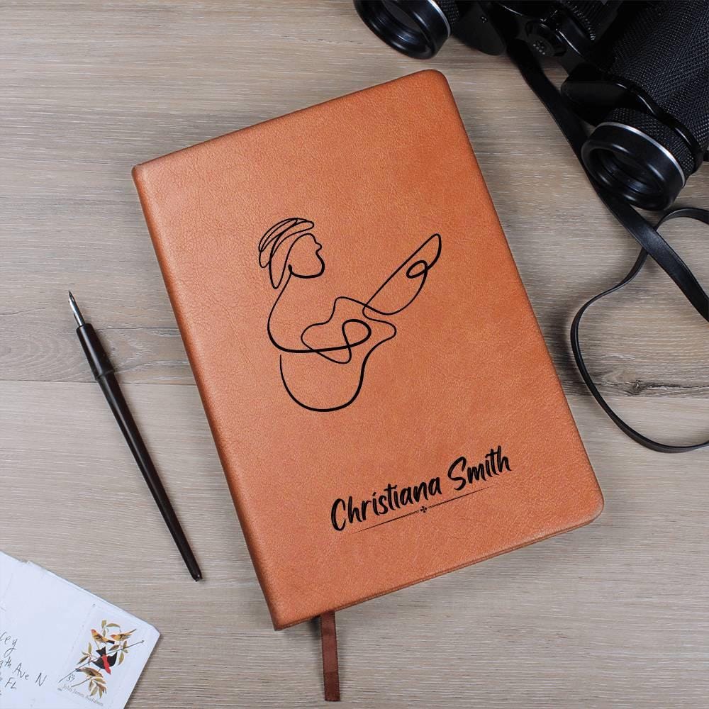 Personalized Leather Journal For Guitarist – Guitarist Gift – view 10