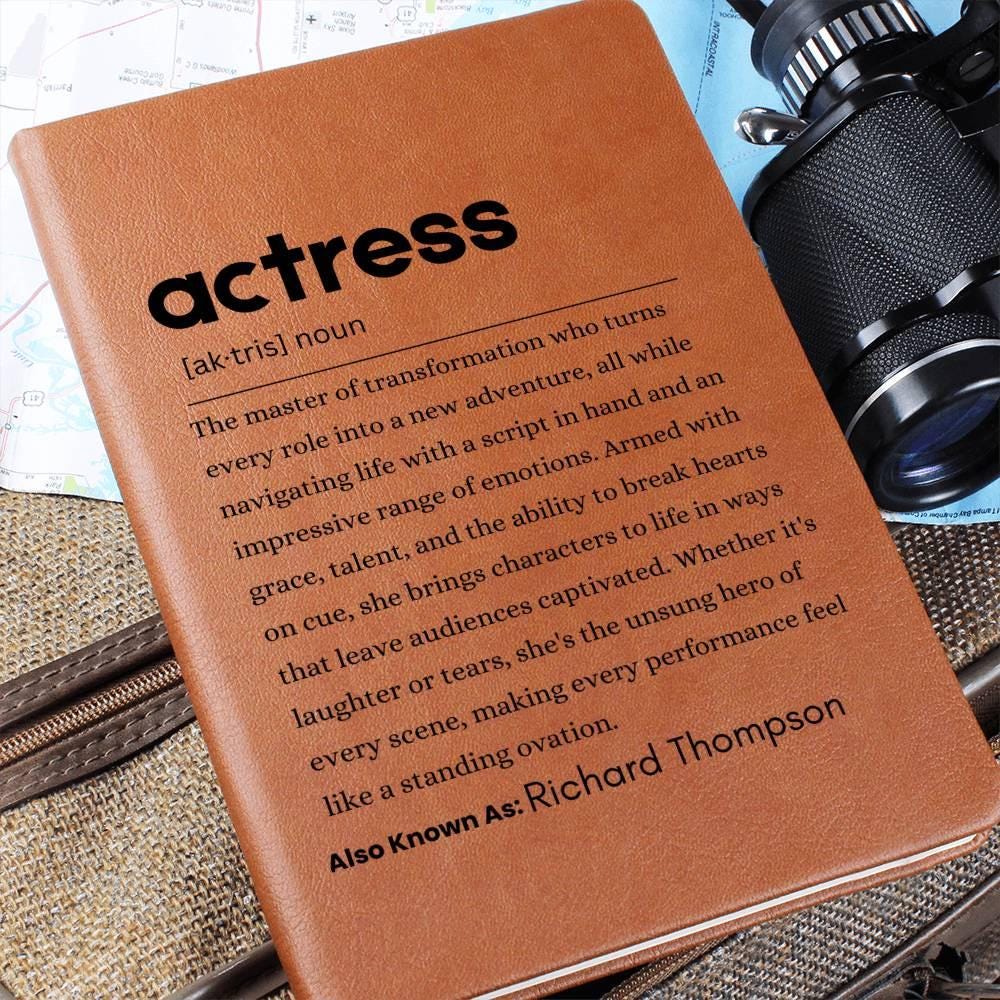 Personalized Actress Leather Journal – Actress Gift – view 6