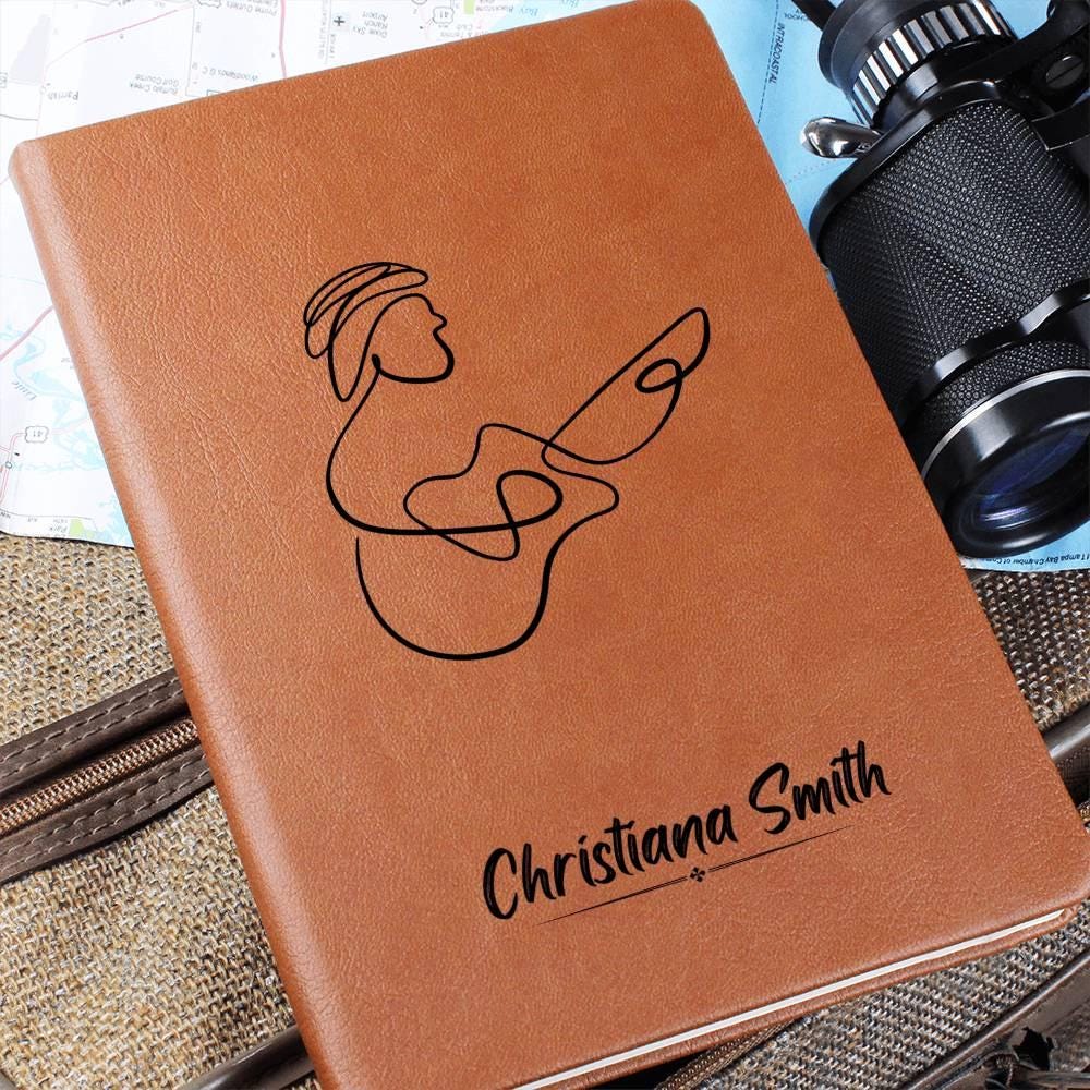 Personalized Leather Journal For Guitarist – Guitarist Gift – view 2