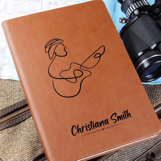 Personalized Leather Journal For Guitarist – Guitarist Gift – view 2
