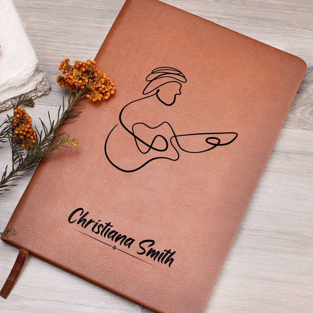 Personalized Leather Journal For Guitarist – Guitarist Gift – view 9
