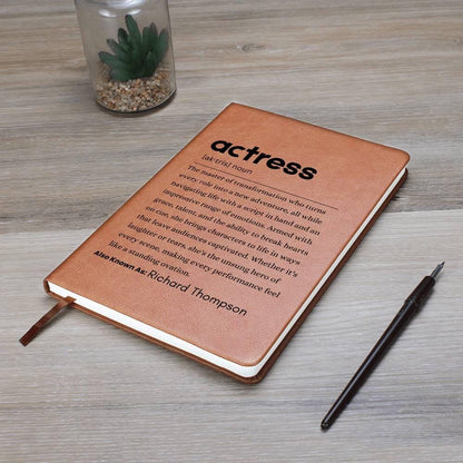 Personalized Actress Leather Journal – Actress Gift – view 9