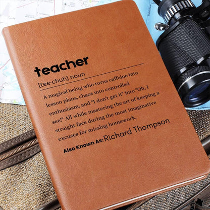 Personalized Teacher definition Leather Journal – End of Year gift – view 5