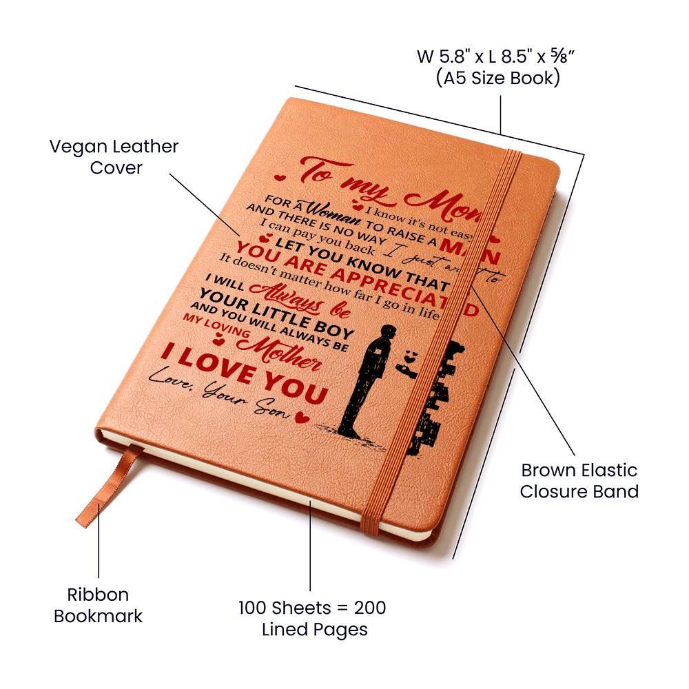 Personalized To My Mom Leather Journal – Gift for mom – view 3