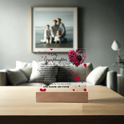 Personalized Granddaughter Plaque – Gift From Grandparents – view 9