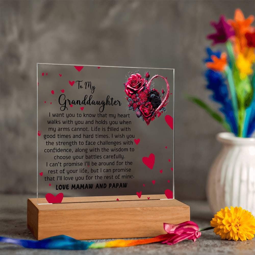 Personalized Granddaughter Plaque – Gift From Grandparents – view 8