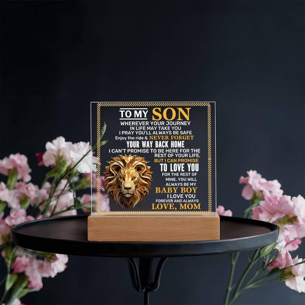 Personalized To My Son LED Acrylic Plaque – Son birthday gift – view 10
