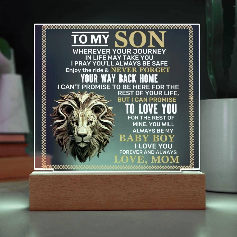 Personalized To My Son LED Acrylic Plaque – Son birthday gift – view 4