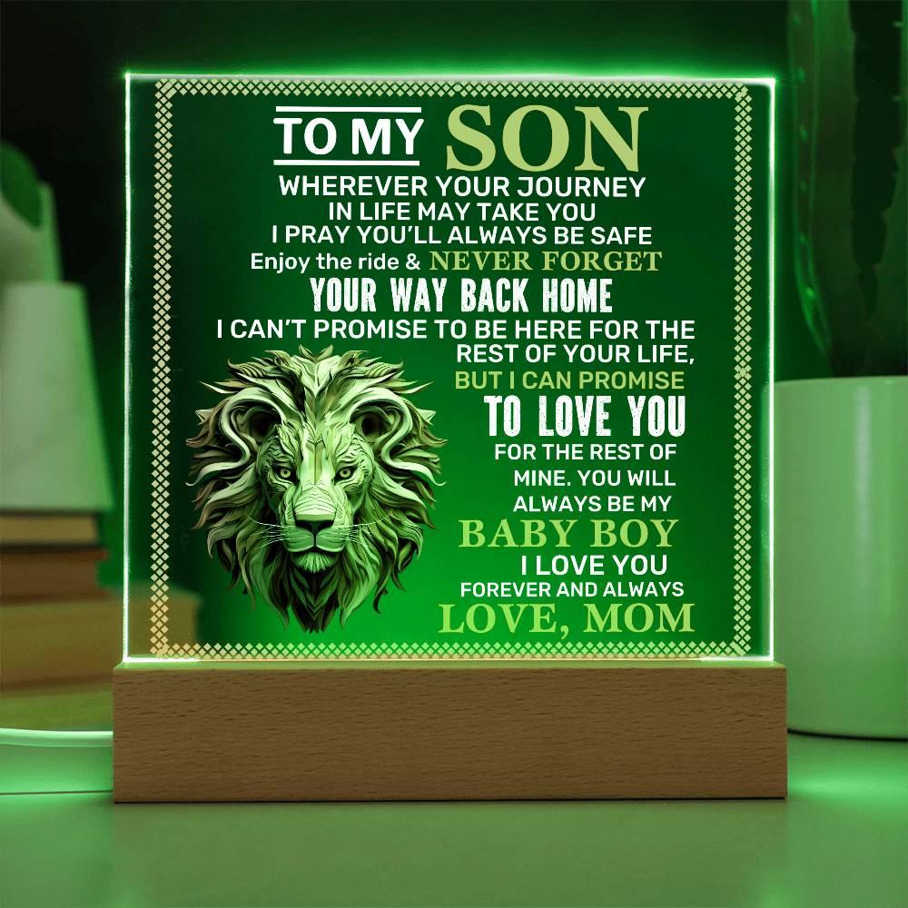 Personalized To My Son LED Acrylic Plaque – Son birthday gift – view 8