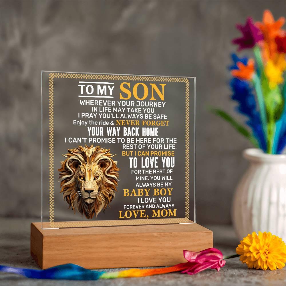 Personalized To My Son LED Acrylic Plaque – Son birthday gift – view 7