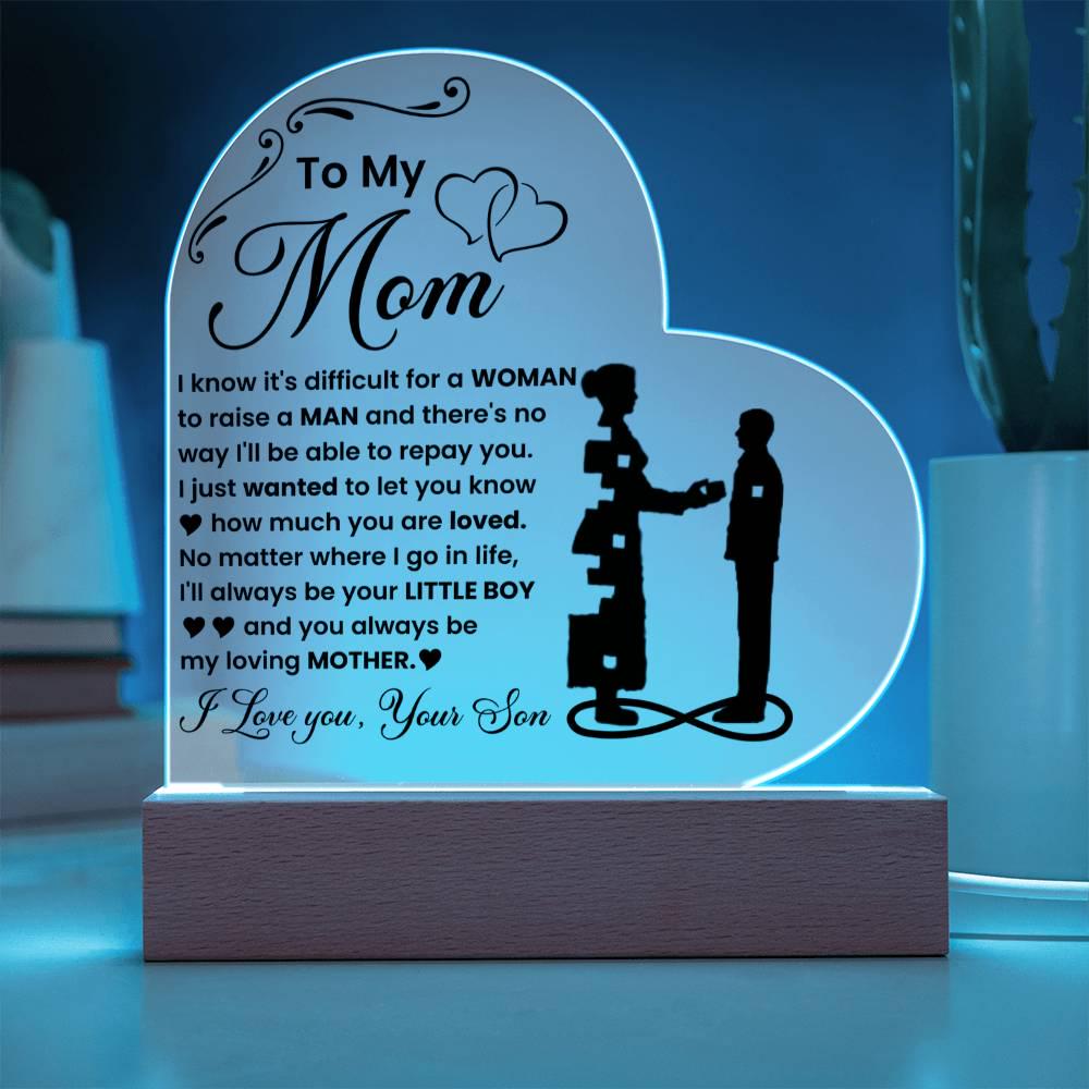 Personalized to My Mom Acrylic Plaque – Mothers Day Gifts – view 3