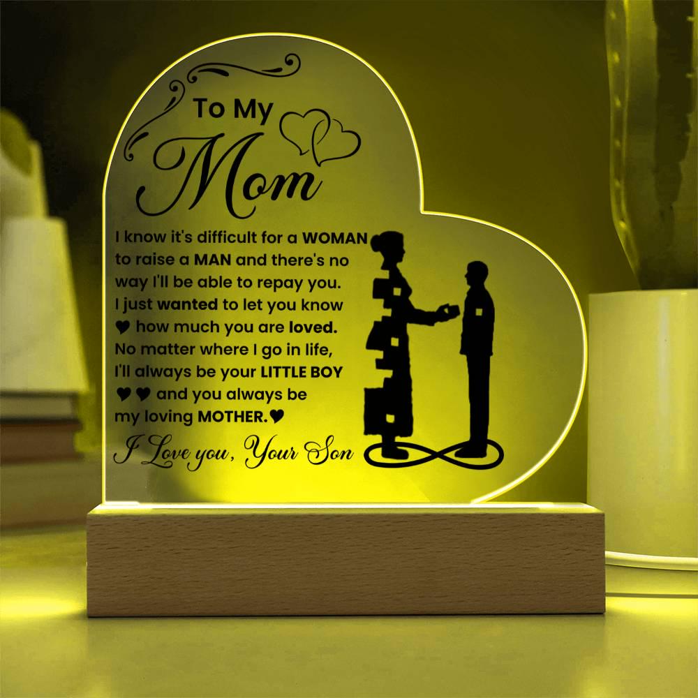 Personalized to My Mom Acrylic Plaque – Mothers Day Gifts – view 4